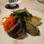小木曽食堂 - 料理写真:前菜（ブロッコリーコールスロー、南瓜のマリネ、キャロットラペ、紫キャベツのマリネ、ポテトサラダ、セルバチコ）