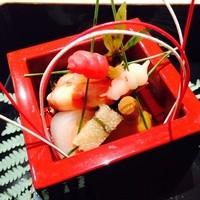寿司 はせ川 心斎橋本店 - 前菜♪チョロギ（長老木）がかわいい♡