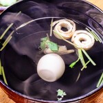 うなぎ山ざき - うな重 松 のお吸い物付