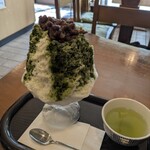 秀月堂 - 宇治ミルク金時かき氷（1200円税込）レギュラーサイズ　久々に食べましたが、値上がりしてました