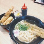 資さんうどん - 料理写真:ごぼ天3本うどんとミニ大海老天丼