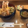 天麩羅 杉 - 大えび天丼、味噌汁、漬物