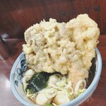 やしま - まいたけ天そば５９０円に豚天１２０円追加