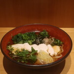 こころや - 大山蒸し鶏と菜の花のうどん(冷)