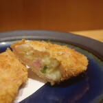 こころや - 青唐辛子ポテサラ鎌倉ロースハムカツアップ