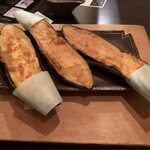 たくまんま - 玉名のハピナスの天ぷら 佐賀関のボラの唐墨　8年熟成をかけて