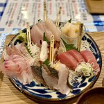 ら京 - 料理写真:おまかせ極上刺身5種盛り