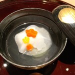 蓬左茶寮 - 蟹しんじょうとヨモギのお麩の御椀