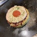 お好み焼 ゆかり - 豚玉明太もちチーズ