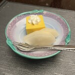 若竹の庄 - パンプキンプリンと梨