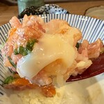 芝富士酒場 さく家 - ねぎとろ丼と温泉卵