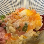 芝富士酒場 さく家 - ねぎとろ丼と温泉卵