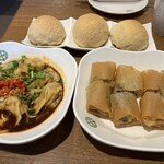 添好運 日比谷店 - ベイクドチャーシューパオ、豚肉の黒酢ワンタン、春巻き
