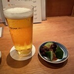 壱クラシック はなれ - お通し、きゅうりの醤油豆がけ