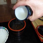 Washokudokoro Ebina - そば湯は茶碗で出された