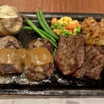 ハングリータイガー 保土ヶ谷本店 - オリジナルハンバーグと牛タンRセット　　　　　　　　　　　　　　4,120円(税込)