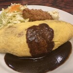 グリルママ - オムライスにカキフライトッピング