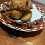 白雪 - 毛ガニの甲羅あげ