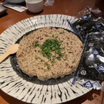 みなと寿司 - なめろう(表面が炙られていてハンバーグのような見た目)