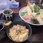 純手打ち讃岐うどん すぎしん - 天ぶっかけ冷とミニ親子丼