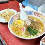 中華料理 菜来軒 - Aセットの半ラーメンと餃子