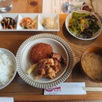 SANSARA - Oyster Cream Croquette & Koji Kara-age Set Meal♪