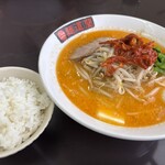 麺道蘭　二戸店 - かっとびラーメン&半ライス