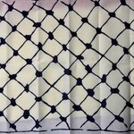 辻留 - 布巾(膝掛け)は廬山人の絵柄