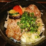 鉄板焼 開化屋 - ど～んと、サーロインステーキ丼❤