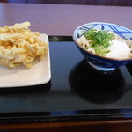 丸亀製麺 - トロ玉（３９０）+野菜かき揚げ（１３０）