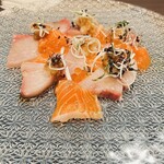 洋食 Matsushita - ブリとアルプスサーモンのカルパッチョ（オススメ料理）