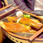 金目鯛 とくぞう - 人気No.2 舟盛り金目鯛煮付けづくし定食　さすが旨そう！　税込2500円