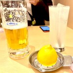 金目鯛 とくぞう - ビールとレモンサワーを同時にオーダー♫