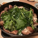 おさ亭 - 春菊と肉厚椎茸