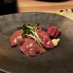 おさ亭 - 合鴨レバーのお刺身