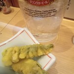 立ち呑み 晩杯屋 - サービス　オクラ天