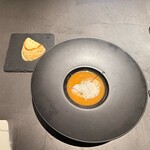 YANAGI TePPaN UNBORN GASTRONOMY - 寒い日のはじまりに
      フグ 甲殻類と発酵トマトのビスク