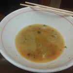 ラーメン二郎 - スープ割り