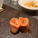 やきにく 梵厨 - 土佐酢漬け大根巻き大根！