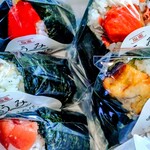 間宮塩蔵 直売所 - うみおむすび (とろさば味噌粕漬け  紅鮭  紅子  潮彩たらこ  さばマヨがっこ)