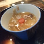 田の頭 - 最初に豚汁、温まる、しびれる美味さ。