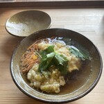 季より - 白子とふきのとうの天抜き