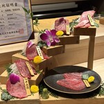 YAKINIKU KAPPOU YPRYU Soemon Cho Honten - 本日の『花の階段盛り』六種