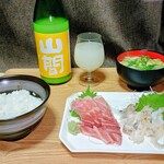 酒のおおやま - お刺身とよく合います