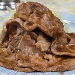 お食事 まるやま - 肩ロースしょうが焼き(近景)