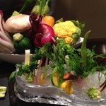 2015.01 “フレンチ”バーニャカウダ （後ろにあるのは、丸ごとの野菜）