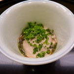 味 ふくしま - カワハギ・肝　芽葱とポン酢で