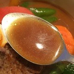 カリーヤ！コング - 【2014年12月】ラムステーキと野菜（上肩ロース）辛さ20番（激辛）のスープアップ。