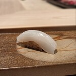 Sushi Ginza Onodera - スミイカ…塩と酢橘﻿