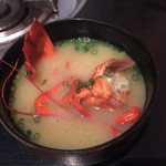 匠 - 伊勢海老の殻で味噌汁  白味噌旨し